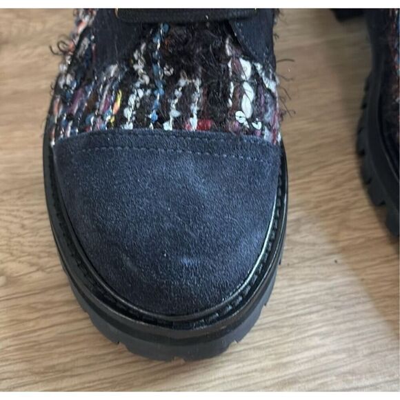 KURT GEIGER LONDON Women's Kensington Tweed Lace Up Combat Boots Sz 38/8 new no - Picture 3 of 7